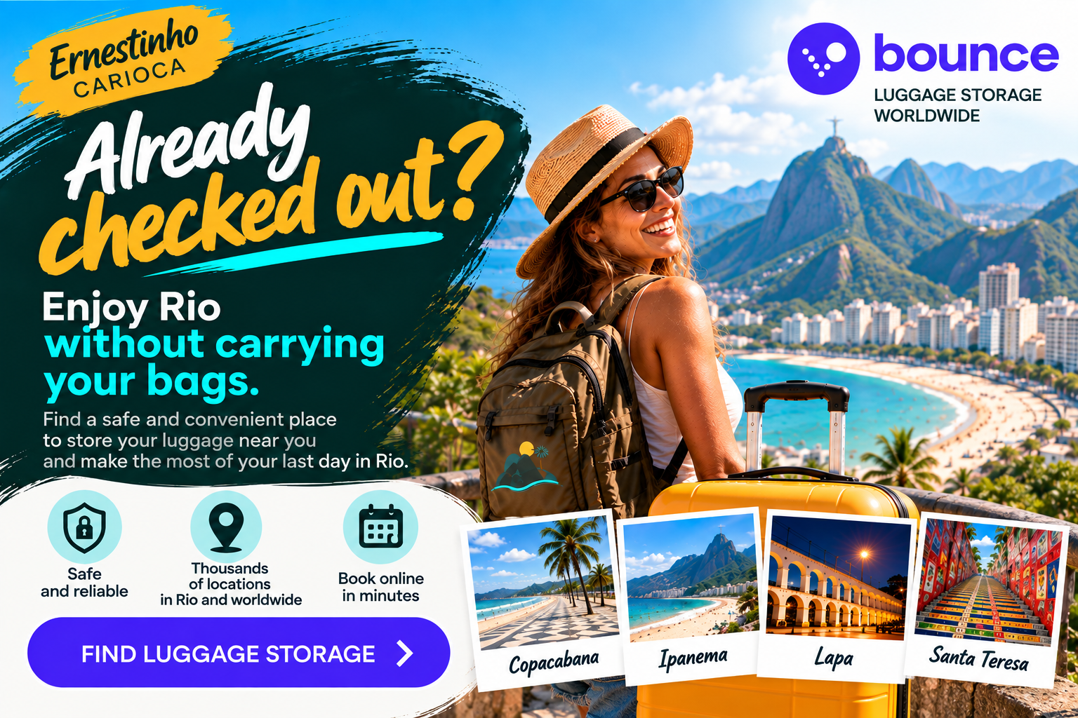 Bounce: enjoy Rio without luggage