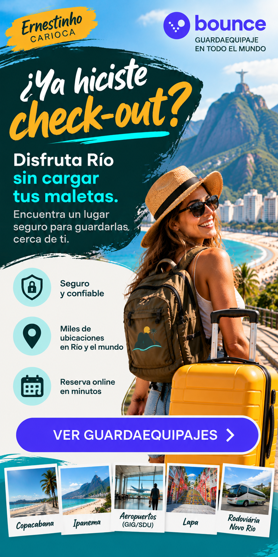 Bounce: disfruta Río sin maletas