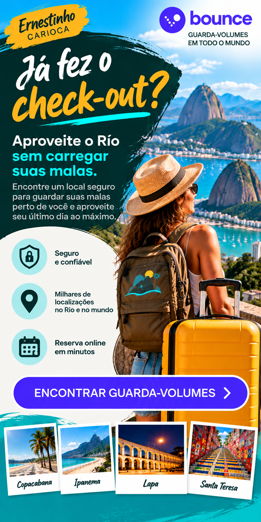 Bounce: aproveite o Rio sem malas